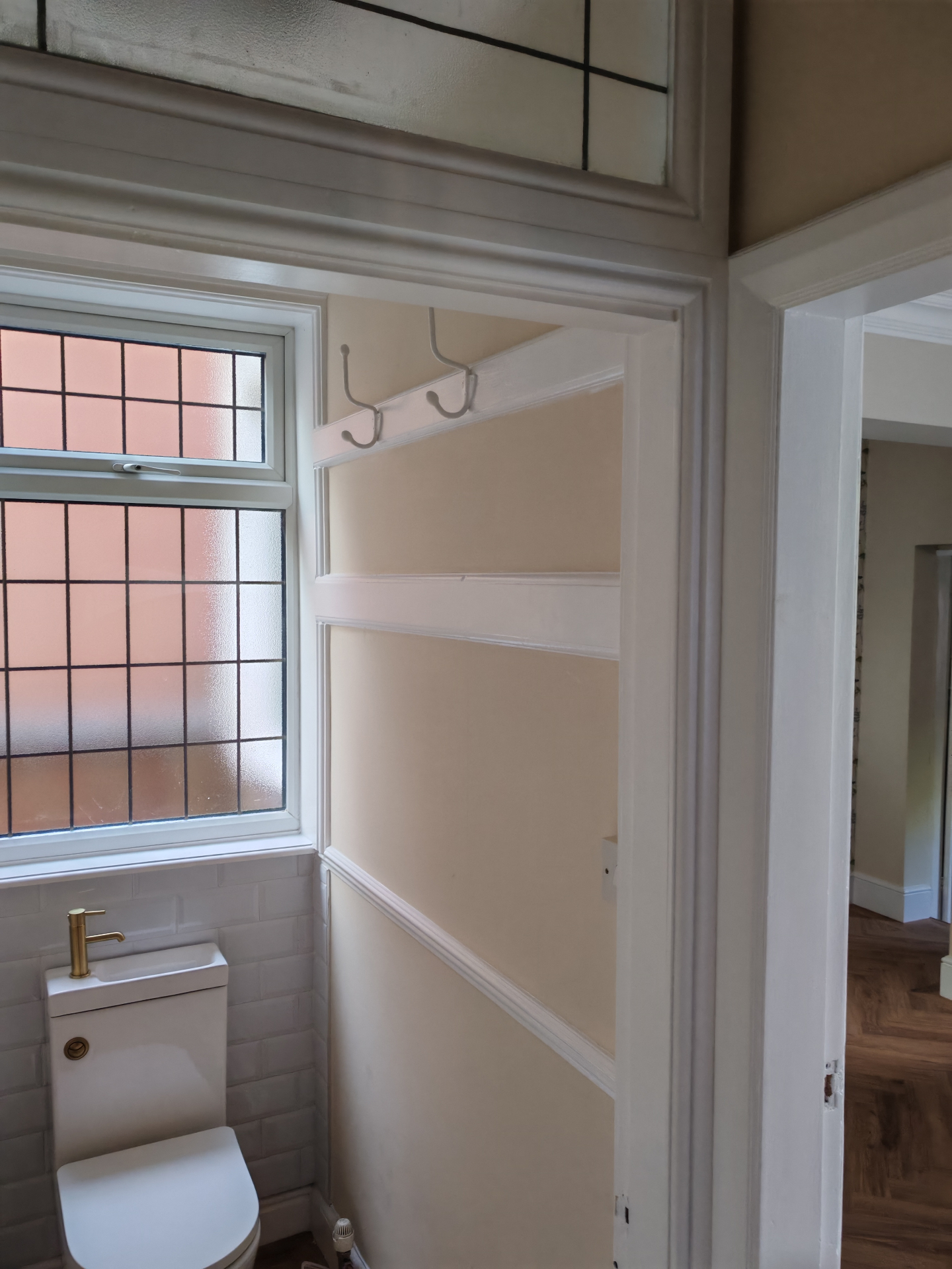 Finished cloakroom — view 1